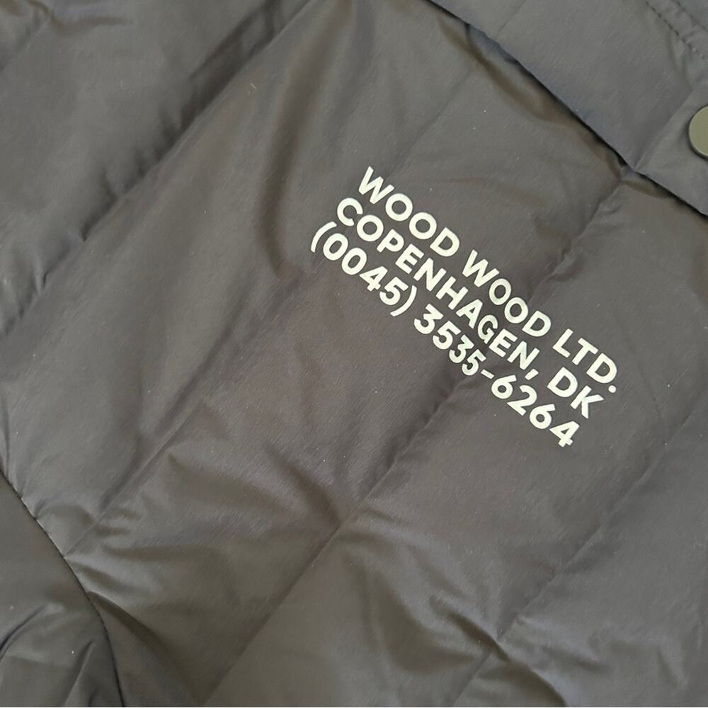 Wood Wood Keanu Light Padded Puffer Jacket in Navy Size Large NWT - Picture 9 of 15